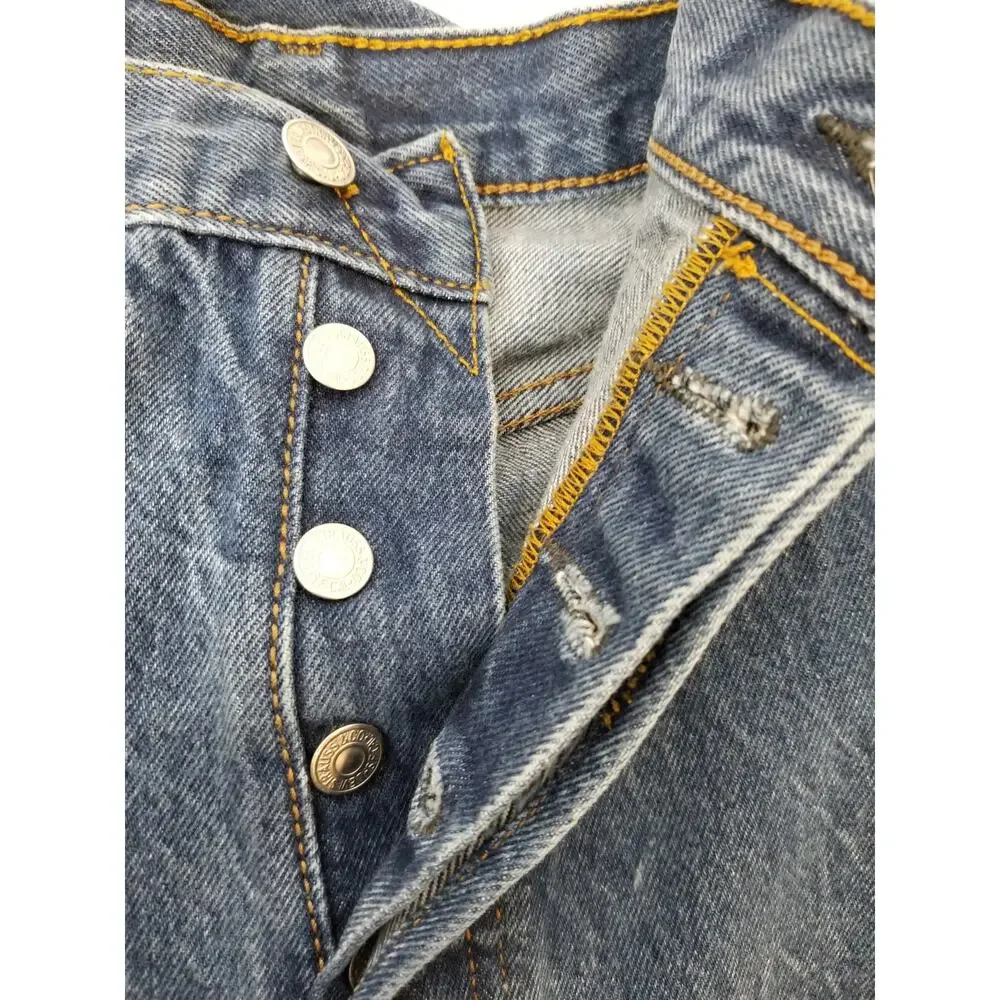 Levi's Men's 501 Jeans Button Fly Denim Blue 42 X 33